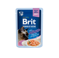 Brit Premium Delicate Salmon for Sterilised in Gravy konservai katėms, 24 x 85 g