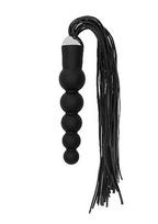 Dildo su botagėliu Ouch! Whip with Curved Silicone Dildo, juodas
