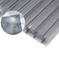 Kanalinis polikarbonatas 16x2100x4000 mm, pilkas - antracito Plaskolite (2.5 kg/m2)