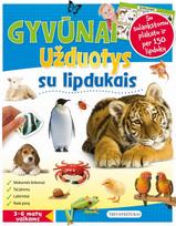 Gyvūnai. Užduotys su lipdukais 3-6 metų vaikams