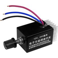 10A variklio greičio reguliatorius DC 12V 24V elektrinis ventiliatoriaus reguliavimo jungiklis Automobilio sunkvežimio ventiliatoriaus šildytuvo valdymas