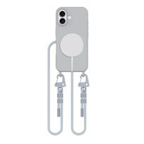 Pilkas dėklas su dirželiu "Tech-Protect MagNecklace MagSafe" telefonui Apple iPhone 16