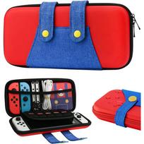 EVA saugojimo jungiklio dėklas, suderinamas su Nintendo Switch / OLED mielas nešiojamasis jungiklis su 10 žaidimų laikiklių, skirtų Mario
