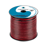 Cabletech kabelis CCA 2x0.75mm 1m - juoda raudona