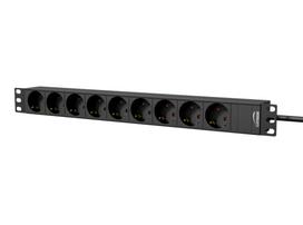 Maitinimo panelė 19'' SW-1U-9G-P 9X220V (be jungiklio)