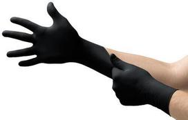 Vienkartinės nitrilinės pirštinės Ansell MICROFLEX Midknight Touch 93-732, Ergoform, 90 vnt, 0,07mm storio, dydis XXL (10.5-11), juodos