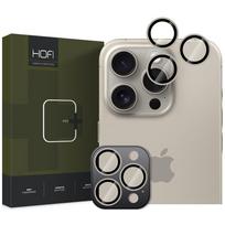 Sidabro spalvos apsauga "Hofi Camring Pro+" telefono kamerai Apple iPhone 16 Pro / 16 Pro Max
