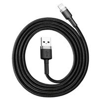 Baseus Cafule USB į Lightning laidas 1,5A 2m pilkos ir juodos spalvos