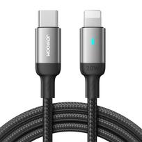 Joyroom S-CL020A10 juodos spalvos USB Lightning Type C 20W 1.2m kabelis