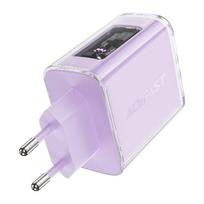 Laidinis įkroviklis Acefast A45, 2x USB-C, 1xUSB-A, 65W PD violetinės spalvos
