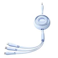 3in1 Joyroom Colorful USB į USB-C/Lightning/Micro USB kabelis 3.5A, 1m mėlynos spalvos