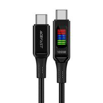 USB-C į USB-C kabelis Acefast C7-03 1.2m, with display juodos spalvos