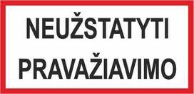 Lipdukas neužstatyti pravažiavimo 170x100mm