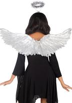 Leg Avenue Metallic Angel Wings & Halo Silver