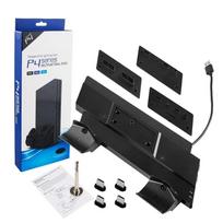 Daugiafunkcinis vertikalus stovas su PS4 valdiklių įkrovimo doku, skirtas PS4 / PS4 Slim / PS4 Pro, Micro USB 14.3*26.6*3.6cm juoda