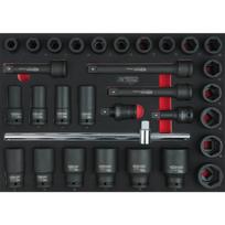 Raktų  komplektas 3/4" SCS  31 vnt, 1/1 sistemos  įdėkle, KS Tools