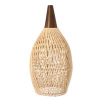 Rotango pakabinamas šviestuvas - 35 cm, naturalios spalvos