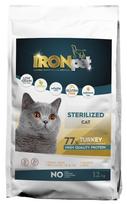 Sausas kačių maistas IRONpet Cat Sterilized Turkey su kalakutiena, 12 kg, 1 vnt.