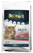 Sausas kačių maistas IRONpet Cat Delice Beef su jautiena, 12 kg, 1 vnt.
