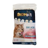 Sauso kačių maisto mėginukas IRONpet Cat Delice Beef su jautiena, 70g, 1 vnt.