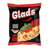 Makaronai jautienos skonio su pomidorais ir baziliku GLADS, 75 g