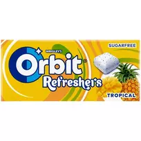 Vaisių skonio kramtomoji guma ORBIT Tropical, 15.6g