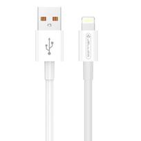 Jellico B1 patvarus-minkštas iPhone ir iPad „Lightning“ į USB duomenų ir greito įkrovimo laidas PD 20W, 1 m, baltas
