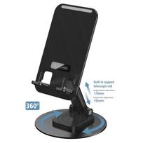 Telefono laikiklis Jellico PH27 universalus išmaniojo telefono stalo laikiklis (x xx mm) sulankstomas / 360 laipsnių sukimasis, juodas
