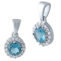 Sidabrinis pakabukas su Londono mėlynu topazu 0,35ct (1961353) mėlyna