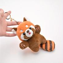 Mielas animacinis raudonosios pandos pliušinis žaislas pakabukas Mažas meškėnas lėlė Raktų pakabukas lėlė Žaidimų aikštelės lėlė