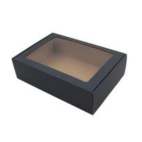Dovanų dėžutė su PVC langeliu, juoda, A4, DZZSBP4771459699775