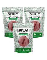 SIMPLY FROM NATURE Meat Strips Ančių mėsos juostelės šunims 3x80 g