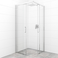 Chromo spalvos dušo kabina SAT TEX BB 80x80 cm