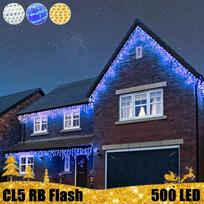 500 LED girlianda varvekliai STANDART PLIUS RB FLASH CL5 : LED lempučių spalva - Mėlyna (BL)