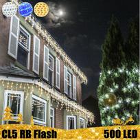500 LED girlianda varvekliai STANDART PLIUS RB FLASH CL5 : LED lempučių spalva - Šaltai balta (CW)