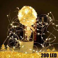 Vielinė 200 LED girlianda 20m : LED lempučių spalva - Šaltai balta (CW)