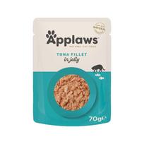 Applaws Cat Pouch in Jelly guliašas su tunu drebučiuose katėms, 70 g