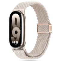 Kreminės spalvos tekstilinis dirželis "Tech-Protect Nylonmag" laikrodžiui Xiaomi Smart Band 8 / 9 / 10 / NFC