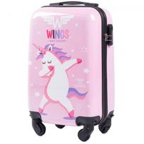 Mažas vaikiškas lagaminas Wings kd01 XS, rožinis