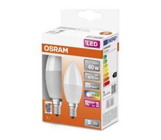 KOMPLEKTAS 2x LED RGBW Reguliuojama lemputė B38 E14/4,9W/230V 2700K + +VP - Osram