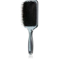 BrushArt Hair Boar bristle paddle hairbrush plaukų šepetys su šerno šereliais Metallic Black 1 vnt.