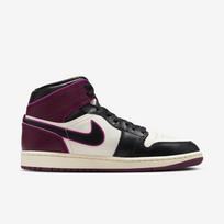 Air Jordan 1 Mid SE Sail/Active Pink/Bordeaux/Black - Dydis 44 (FQ7818-101 Laisvalaikio batai)