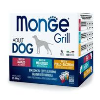 Monge Grill Mix Adult Dog Beef/Cod/Chicken konservuotas pašaras šunims, jautiena, žuvis, vištiena; 12x100g