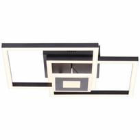 Lubinis LED šviestuvas BRILLIANT BRAY, 22 W, 3000 K, 2900 lm, juodos sp, 40 x 40 x 9 cm
