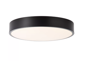 Lubinis LED šviestuvas BRILLIANT SLIMLINE, 24 W, 3000 K, 2400 lm, juodos sp, Ø 33 x 6,5 cm