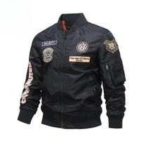Spring and Autumn New Bomber Jacket Men's Heavy Industrial Embroidered Baseball Uniform Large Size Coat Work Jacket 4XL gray