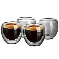 dvigubo stiklo espresso puodelių rinkinys, 6 vnt.