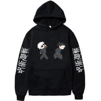 Jujutsu Kaisen Anime Megztiniai Animaciniai filmukai Satoru Gojo Mieli spaudiniai Vyrai Moteriški megztiniai Rudens žiemos laisvalaikio didelio dydžio megztiniai S juoda