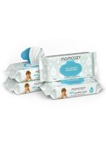 MOMCOZY drėgnos servetėlės XL dydis, 4 pakuotės po 60 vnt