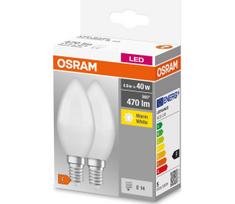 KOMPLEKTAS 2x LED elektros lemputė B38 E14/4,9W/230V 3000K - Osram